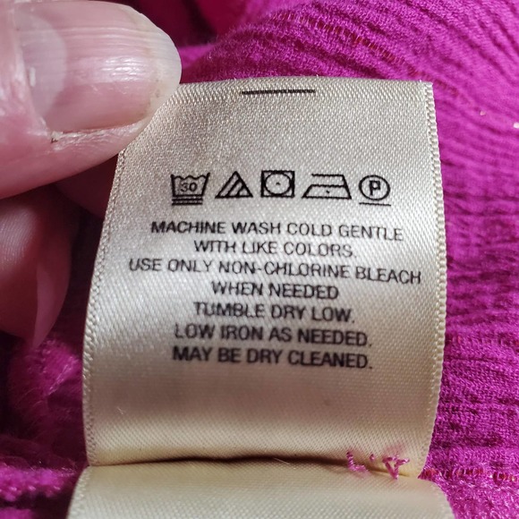 Anthropologie Maeve Fuchsia Sparkly Gauze Tunic S - Picture 8 of 9